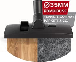 Maxorado Combimondstuk voor uw stofzuiger 35 mm - geschikt voor Bosch, Siemens, AEG, Quigg, Kärcher, Fakir, EIO, Samsung, Panasonic, Clatronic - borstel universeel 35mm — thumbnail 3