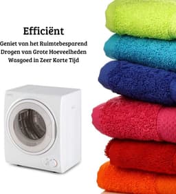 Luxe Mini Droger – Wasdroger – Warmtepompdroger – Condensdroger – Energiebesparend Design – Hoogwaardig Materiaal – 1900W – Wit — thumbnail 5