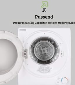 Luxe Mini Droger – Wasdroger – Warmtepompdroger – Condensdroger – Energiebesparend Design – Hoogwaardig Materiaal – 1900W – Wit — thumbnail 6