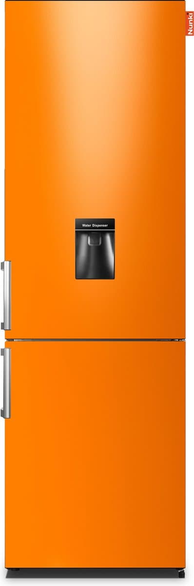 NUNKI LARGEH2O (Gloss Bright Orange Front) Combi Bottom Koelkast, E, 197+71l, Handle, Waterdispenser — afbeelding 1