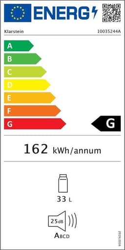 Klarstein Minibar Mini Koelkast voor Kamer, 33 L Mini Koelkast voor Dranken & Cosmetica, Kleine , Kleine en Stille Koelkast, Verstelbare Plank, Skincare Koelkast 5–15 °C - 25 dB - voor Hotelkamer voor Partykelder - Compact — thumbnail 12