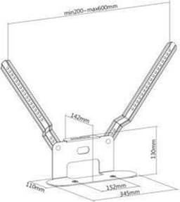 Ophangbeugel voor Sonos BEAM Gen 1 en 2 - Bevestiging aan TV - Zwart — thumbnail 2