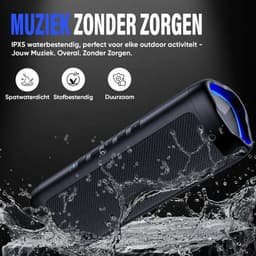 Muring Draadloze Bluetooth Speaker - Muziek Box - Tot 20 uur Afspeeltijd - TWS Pairing - Bluetooth 5.3 - Partybox - Luidspreker - Geluidsbox - Zwart — thumbnail 7