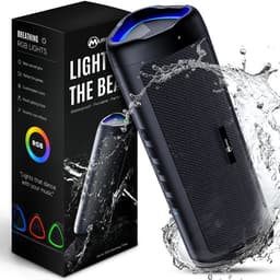 Muring Draadloze Bluetooth Speaker - Muziek Box - Tot 20 uur Afspeeltijd - TWS Pairing - Bluetooth 5.3 - Partybox - Luidspreker - Geluidsbox - Zwart — thumbnail 1