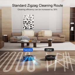 Robotstofzuiger met Dweilfunctie & Automatische Leegbasis – 4000 Pa Zuigkracht – LiDAR Navigatie – App & Alexa – Tot 260 min – Zwart — thumbnail 6
