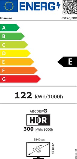 Hisense 85E7Q PRO - 85 inch - 4K QLED - 144hz - 2025 - Smart TV — thumbnail 12