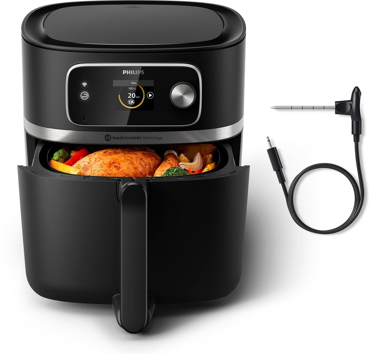 Philips 7000 Series Airfryer - Combi XXL Connected - HD9880/90 - Rapid CombiAir - 8.3L - Tot 6 personen - Met Voedselthermometer — afbeelding 1