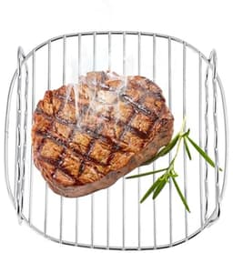 Stapelbox voor Cosori Air Fryer Ninja Air Fryer Dual 304 roestvrij zilverkleurig vervangend barbecue-rek met dubbele laag spiesjes en bakplaat voor Philips Air Fryer — thumbnail 6