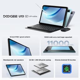 DOOGEE U13 VIP - Android Tablet - gaming tablet - 13 inch - met toetsenbord/gamepad/muis- 32GB RAN + 256GB ROM /2TB - 11000mAh - vier speakers -13MP + 5MP camera - octa core - 2.4G+5G Wifi - Bluetooth 5.0 - Face ID — thumbnail 8