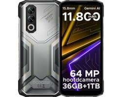 DOOGEE Blade 20 Max 4G - Robuuste Smartphone - Robuuste Telefoon - 36GB RAM + 1TB ROM /2TB TF - Helio G100 - 11800 mAh/ 33 W - 6,6 inch + 120 Hz - 3 kaartsleuven - 20MP Nachtzicht - Face ID - IP68 - Natuurlijk