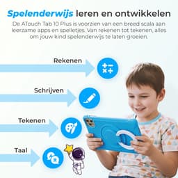 ATouch Combipakket - Kindertablet Tab 10 Plus + Kinderkoptelefoon - 64GB+64SD - Vanaf 3 jaar - Blauw — thumbnail 11