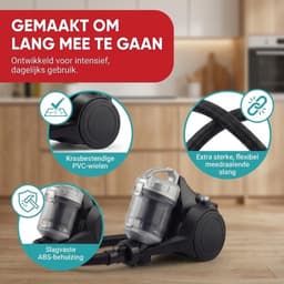 Tomado TVC2001B - Stofzuiger zonder stofzak - 2 liter - Zakloos - HEPA 12 filter - Lichtgewicht - Zwart — thumbnail 3