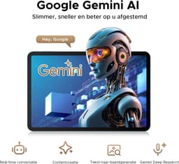 Aorlym P13 Pro - Tablet - 12 GB RAM + 256 GB ROM (2 TB/TF) - 13,4 inch tablet FHD+ 120 Hz - Android 16 - UNISOC T7280 - 12000 mAh - 4G LTE - Wi-Fi 5 - Bluetooth 5.0 - Inclusief toetsenbord, muis, Stylus en hoesje - Dubbele luidsprekers - Grijs — thumbnail 5