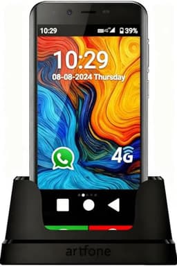 Senior Smartphone met SOS Knop en Grote Letters | 5-Inch HD Scherm, Android 12, 13MP Camera, USB-C, GPS, 2800mAh Accu, Simlock Vrij voor WhatsApp & Wi-Fi — thumbnail 1