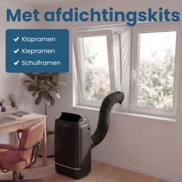 Auronic Mobiele Airco - 12.000 BTU - 4-in-1 - Airconditioning met 2 Raamafdichtingskits - Ventilator - Ontvochtiger - Tot 35m² - Zwart — thumbnail 7