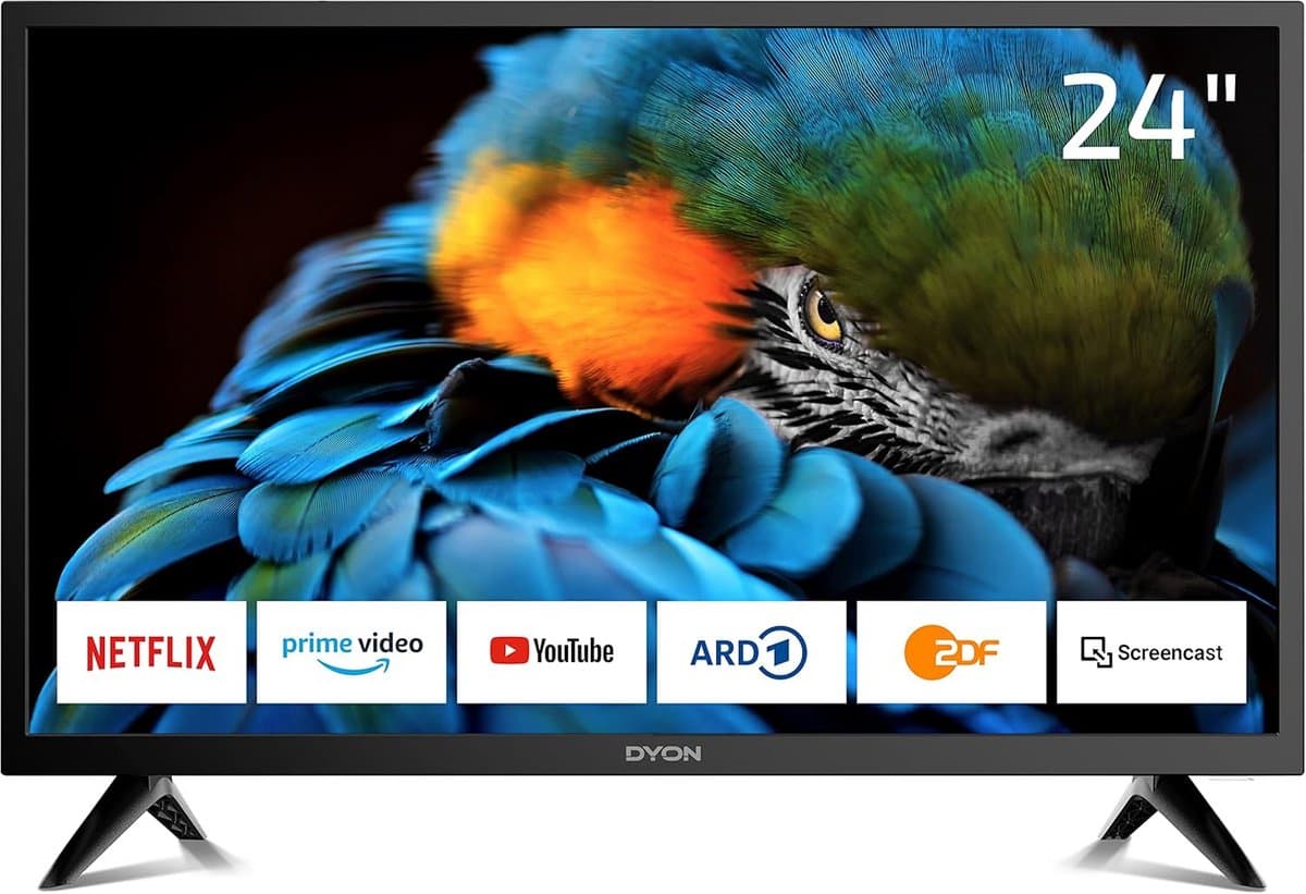 Smart LED TV 24 inch HD met Netflix, Prime Video en Triple Tuner — afbeelding 1