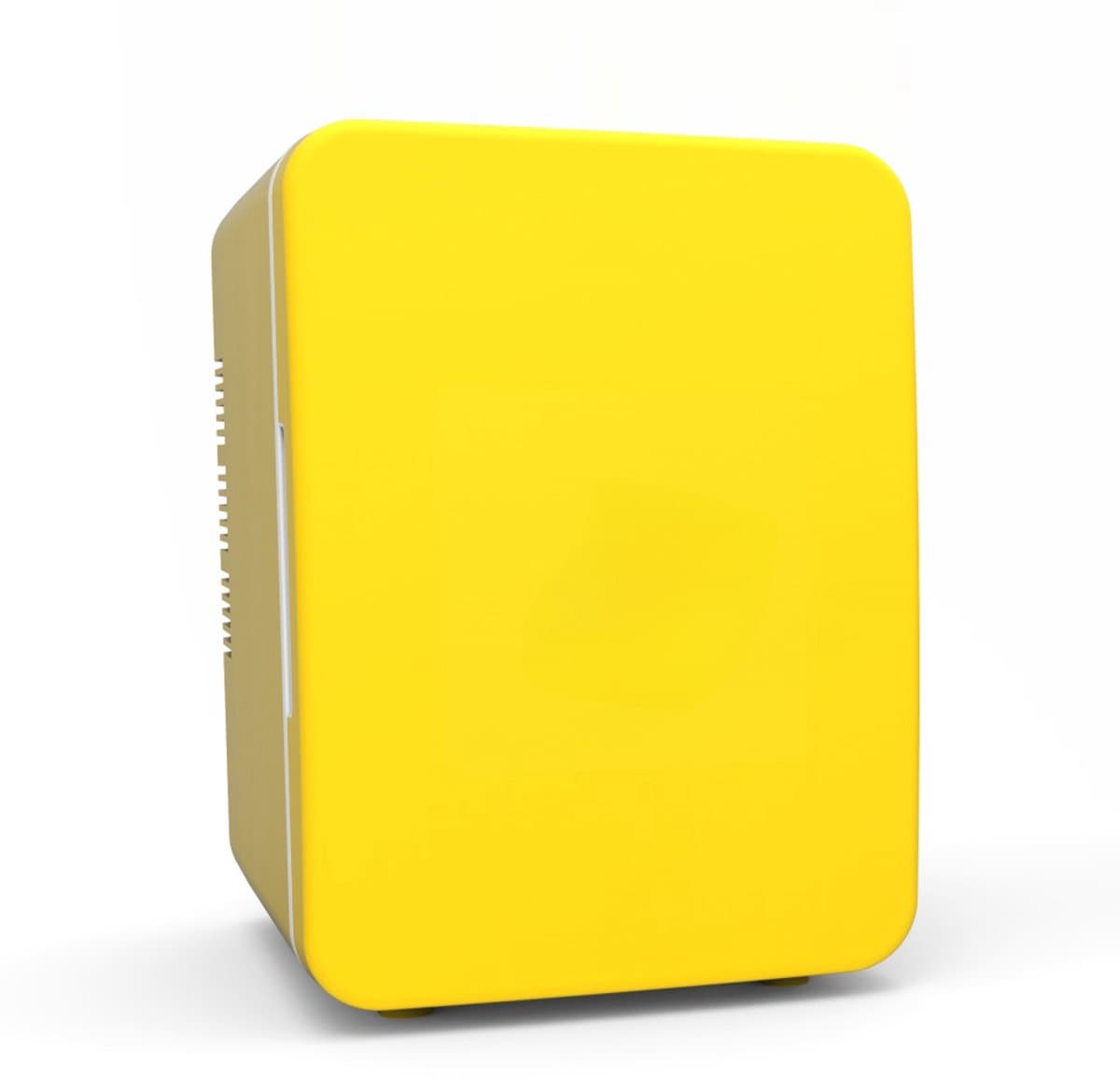 Mini koelkast 4L - Minibar - Voor eten & drinken - Skincare & make-up fridge - olledig stil 22dB - USB - Auto koelkast - Geel — afbeelding 1