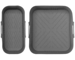 2 stuks Bakplaat - siliconen airfryer-inzetstukken - geschikt voor Philips 3000 series NA350/00 Airfryer - BPA-vrije airfryer-accessoires - vaatwasmachinebestendige inzetstukken - grijs