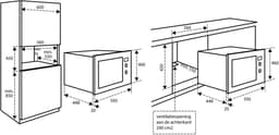Inventum IMC6132FZWA - Inbouw combi-oven - Hetelucht - Magnetron - Grill - 32 liter - 45 cm hoog - Tot 220 graden - Zwart/RVS — thumbnail 6