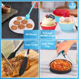 YONO Airfryer Accessoires Set XL - Ø 20cm - Universeel geschikt voor Princess/Tefal/Inventum/Philips/Tristar - 18 Delig — thumbnail 5