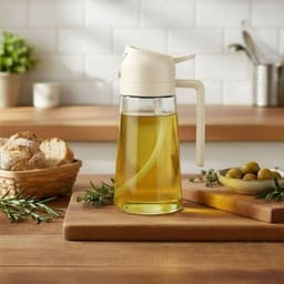Flow Goods 2-in-1 Olijfolie Sprayer – Crème - Olijfolie Fles met Giet- en Sprayfunctie - Navulbaar Olie Glas – 470 ML – Cooking Spray - BBQ Accesoires – Airfryer — thumbnail 2