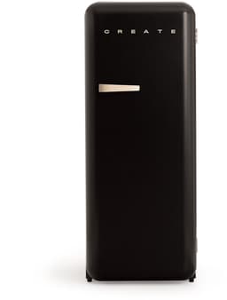 CREATE - Koelkast in retrostijl - Zwart - Handvat Zand - FRIDGE RETRO 281L — thumbnail 1