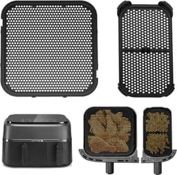 Cosensi - Siliconen spatbescherming accessoires voor Airfryer - 2 stuks in set - Geschikt voor Philips Airfryer 3000 Dual Basket NA350 en 5000 Series - Stoom Airfryer accessoires - Siliconenvorm spatbescherming — thumbnail 1