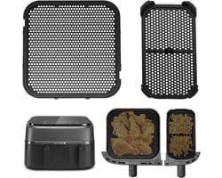 Cosensi - Siliconen spatbescherming accessoires voor Airfryer - 2 stuks in set - Geschikt voor Philips Airfryer 3000 Dual Basket NA350 en 5000 Series - Stoom Airfryer accessoires - Siliconenvorm spatbescherming