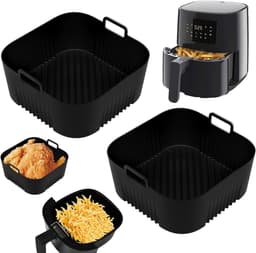 Cosensi - Siliconen bakvorm voor heteluchtfriteuse, 2 stuks accessoires - Geschikt voor Philips Essential 4,1 l - HD9252, HD9200, HD9255 - Hittebestendige bakvorm - Airfryer accessoires duurzaam siliconen. — thumbnail 1