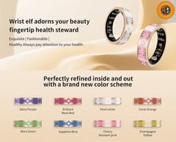 WizBay Premium Select® Bohemian Smart Ring - Mars Green - Hartslag, Slaap en Zuurstofmeting - Activiteitstracker - Maat 7 — thumbnail 8