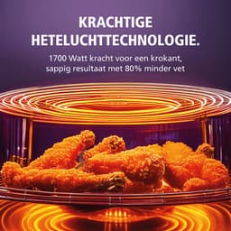 Brabantia Airfryer XXL - 5.7 liter - Digitaal Touchscreen - 10 Kookprogramma's - Tot 5 Personen - PFAS-Vrij - 80ºC tot 200ºC - 1700 Watt - BBEK1136 — thumbnail 4