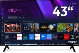 MEDION 108 cm (43″) QLED Ultra HD TV (Smart-TV, 4K, Dolby Vision HDR, VIDAA Store, Prime Video, Disney+, DAZN, Paramount+, Dolby Atmos, HbbTV, PVR, Bluetooth, MD 843601) — thumbnail 1