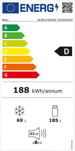 Beko BCNA275E5SN Ingebouwd 254 l — thumbnail 2