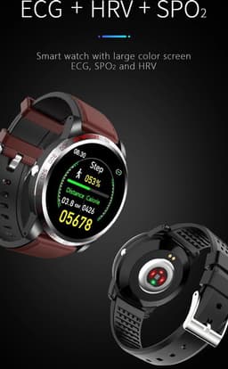 Belesy® Tachy - Smartwatch Dames - Smartwatch Heren - Horloge - 1.3 inch - Kleurenscherm - Stappenteller - Bloeddruk - Hart ECG - Mutli sport - Zilver - Blauw - Siliconen - Moederdag — thumbnail 15