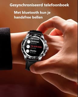 Darenci Platinum Pro Smartwatch Heren – Zilver/Zwart – RVS Band – Bluetooth Bellen & Muziek – Hartslag-, Bloeddruk- & Zuurstofmeter – IP67 Waterdicht – Luxe Activity Tracker — thumbnail 5