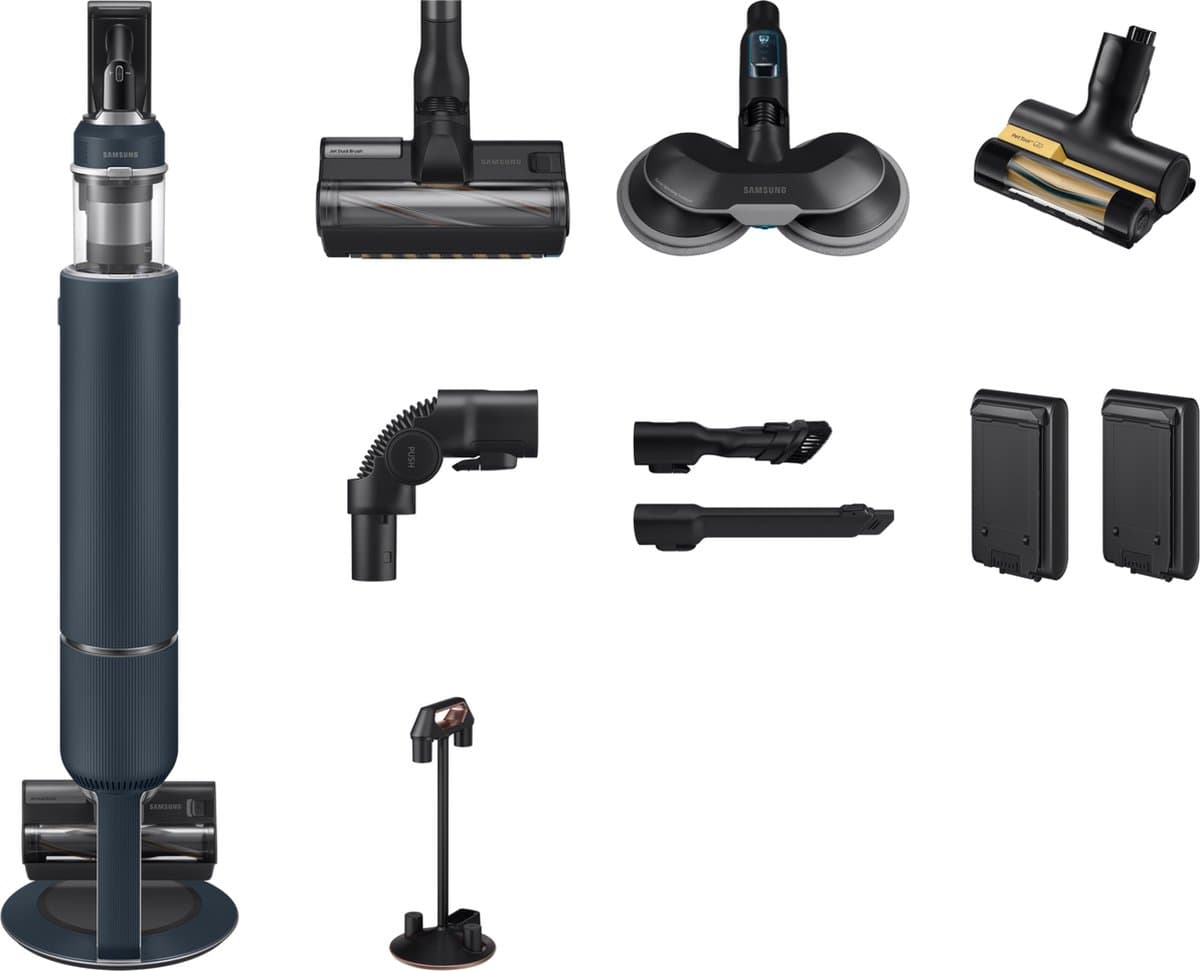 Samsung VS20B95973B/WA - Steelstofzuiger - Bespoke Jet™ Plus Midnight Blue - Stofzak - 0,5 l - 580 W - Blauw — afbeelding 1