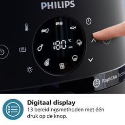 Philips 2000 Series Airfryer - NA220/00 - Kijkvenster - RapidAir - 4.2L - Tot 4 Personen - Zwart — thumbnail 5