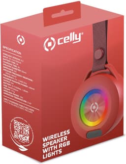 Portable Bluetooth Speakers Celly LIGHTBEATRD Red — thumbnail 2