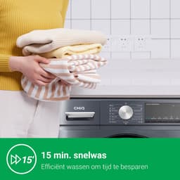 CHiQ CFL90-14586IM3XA - Wasmachine - 9 KG - Space Pro - 16 programma's - AI Smart - Stoomwassen & Quick Wash - 12 jaar garantie op motor - Energieklasse A — thumbnail 7