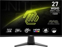 MSI MAG 27CQ6F - QHD Curved Gaming Monitor - 180Hz - 27 Inch — thumbnail 1