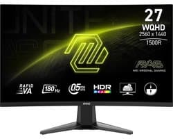 MSI MAG 27CQ6F - QHD Curved Gaming Monitor - 180Hz - 27 Inch