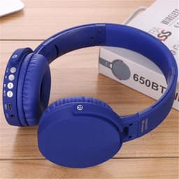 Bluetooth koptelefoon over ear, draadloze koptelefoon en vaste Inklapbaar headsets met een ingebouwde microfoon, Micro SD/TF, FM Geschikt voor: iPhone/Samsung/iPad/Huawei – 650BT Blauw — thumbnail 1