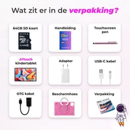 ATouch Kindertablet Tab 10 Plus – Kindertablet Vanaf 3 jaar – Kindertablets 2026 Model – 10 Inch Kids Tablet – Android 15 – Kinder Tablet – Inclusief 64GB+64SD & Screenprotector - Roze — thumbnail 10