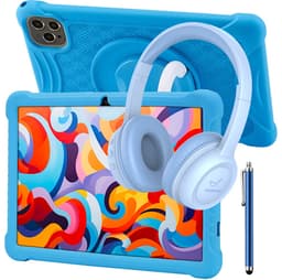 ATouch Combipakket - Kindertablet Tab 10 Plus + Kinderkoptelefoon - 64GB+64SD - Vanaf 3 jaar - Blauw — thumbnail 1