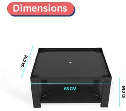 Wasophoogte® Wasmachine verhoger - Wasmachine opbouwmeubel - Wasmachine sokkel - 31cm hoog - Zwart - Universeel — thumbnail 14