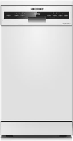 Heinner HDW-FSM45710AWD+++ Vrijstaand Slanke Vaatwasser – 10 Couverts – Elektronische Bediening – Automatische Deuropening – LED Display – Wit – 5 Jaar Garantie — thumbnail 1