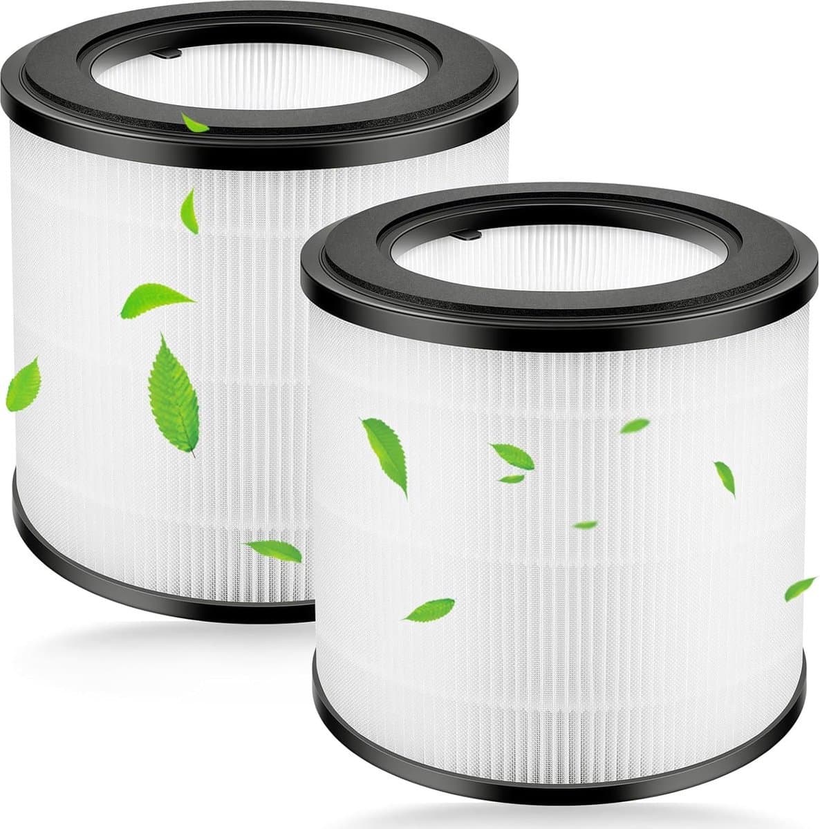 HEPA-vervangingsfilters voor Philips 800-serie luchtreinigers, inclusief modellen AC0830/10, AC0820/30, AC0820/10 en AC0819/10. Bevat H13 True HEPA-filter en nylonvoorfilter. Vervangingsfilters voor FY0194/30 en FY0293/30, 2 stuks. — afbeelding 1
