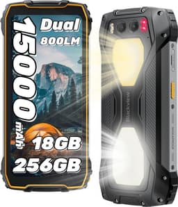 Blackview BV7300 - Robuuste Smartphone - 18GB RAM - 256GB - 15000mAh - Dual 4G LTE - Dual 800LM Campingverlichting - Android 14 - IP68 Waterdicht - 6580mAh - NFC - GPS - Geel — thumbnail 2