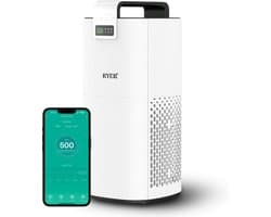 RYER Luchtreiniger XL - HEPA 13 filter + Koolstoffilter - CADR 350 m3/u - Helpt bij hooikoorts, allergieën, huisstofmijt en stof - Luchtkwaliteitsindicator - Slaapstand - Met App