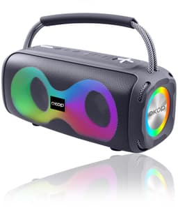 OKOP Bluetooth speaker - Draadloze muziek box - Draagbaar - Verlichting - 2x5W - Verschillende kleuren - RGB LED - Zwart — thumbnail 1